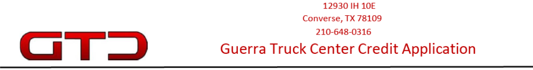 GTC Credit Application